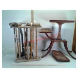 2 croquet sets and side table