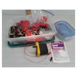 Hand generator and small tote of electrical parts