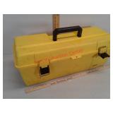 Plastic tool box with tray