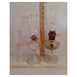 2 oil lamps - Aladdin & other