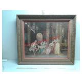 Victorian era picture large approximately 32 in