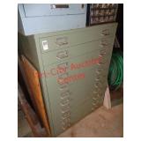 11 DRAWER VINTAGE METAL CABINET