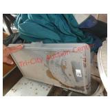 VINTAGE METAL COOLER & CONTENTS