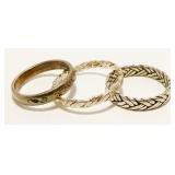 Three Sterling Silver Rings 6.4g