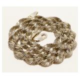 18" Twisted Italian Sterling Silver Necklace 15.1g