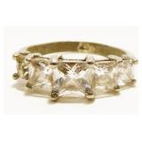 RSC Sterling Silver CZ Engagement Ring Sz 4.5 2.4g