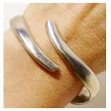 Mexican Sterling Silver Hinged Bracelet 45.8g