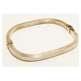 Sterling Silver Square Hinged Bangle Bracelet 9.6g