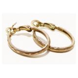 Oval Sterling Silver Hoop Earrings 3.6g