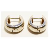 Sterling Silver Huggie Hoop Earrings 10.1g