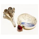 Mexican Sterling Silver Perfume Bottle & Funnel 7g
