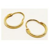 Tiny 14K Yellow Gold Hoop Earrings .2g