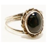 Sterling Silver Stone Ring Sz 8 3g