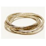 Three Band Sterling Silver Ring Sz 7 3.5g
