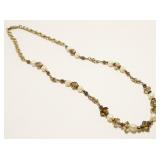 18" Sterling Silver Pearl & Crystal Necklace 30.8g