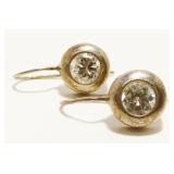 Sterling Silver CZ Earrings 3.5g