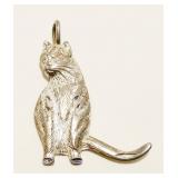 Sterling Silver Cat Pendant 2.2g