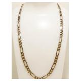18" Italian Sterling Silver Figaro Necklace 20.8g