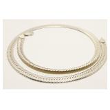 24" Italian 925 Silver Herringbone Necklace 48g