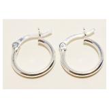 Tiny Sterling Silver Hoop Earrings 1.4g