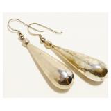 Sterling Silver Teardrop Earrings 6.6g