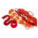Four Beaded Necklaces & Beaded Bracelet