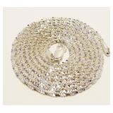 30" Italian 925 Silver Rope Necklace 13.1g