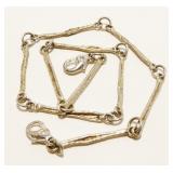 14" Sterling Silver Link Necklace 11.1g