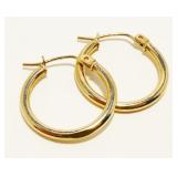 Small 10K Y Gold Hoop Earrings (Sm Ding) .8g