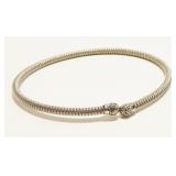 Sterling Silver CZ Bangle Bracelet 6.9g