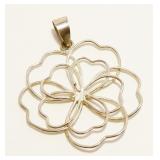 Sterling Silver Flower Pendant .9g