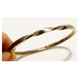 Mexican 925 Silver Hinged Bangle Bracelet 15.8g