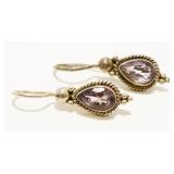 Petite Sterling Silver Gemstone Earrings 2.6g