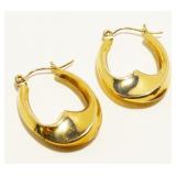 14K Yellow Gold Hoop Earrings 1.5g