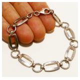 7" Eclectic Sterling Silver Bracelet 9.9g