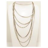 Four Sterling Silver Necklaces 15.9g