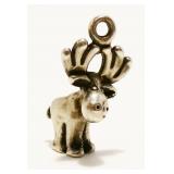 Petite Sterling Silver Moose Charm 2.5g