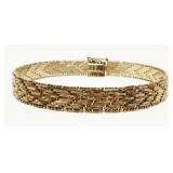 7" Italian Woven Sterling Silver Bracelet 19.1g