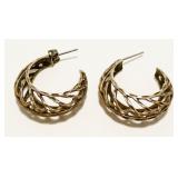 Sterling Silver 3/4 Hoop Earrings 6.8g