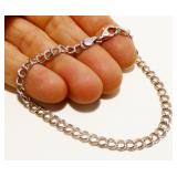 7.75" Italian Sterling Silver Link Bracelet 5.1g