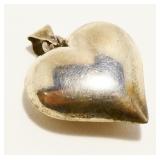 Mexican Sterling Silver Heart Pendant 2.7g