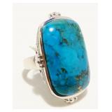 New Sterling Silver Gemstone Ring Sz 7 14.6g