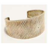 Etched Sterling Silver Cuff Bracelet 22.9g