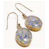 ATI Mexico 925 Silver Lucite Flower Earrings 4.3g