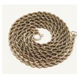 18" Sterling Silver Rope Necklace 8.6g