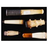 Grouping of Carved Meerschaum Pipe Stems