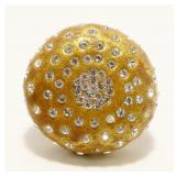 Two-Tone Sterling Silver Gemstone Ring Sz 8 13.8g