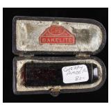 C.P.F. Cherry Amber Bakelite Pipe Stem in Case