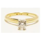 14K Y Gold & Diamond Engagement Ring Sz 7 2.2g