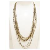 Ten Sterling Silver Necklaces 26.3g